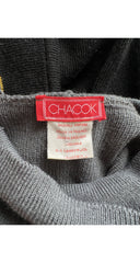 1980s Castle Print Wool Knit Long Sleeve Dress