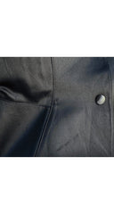 1990s Black Silk Satin Tie-Neck Tuxedo Jacket