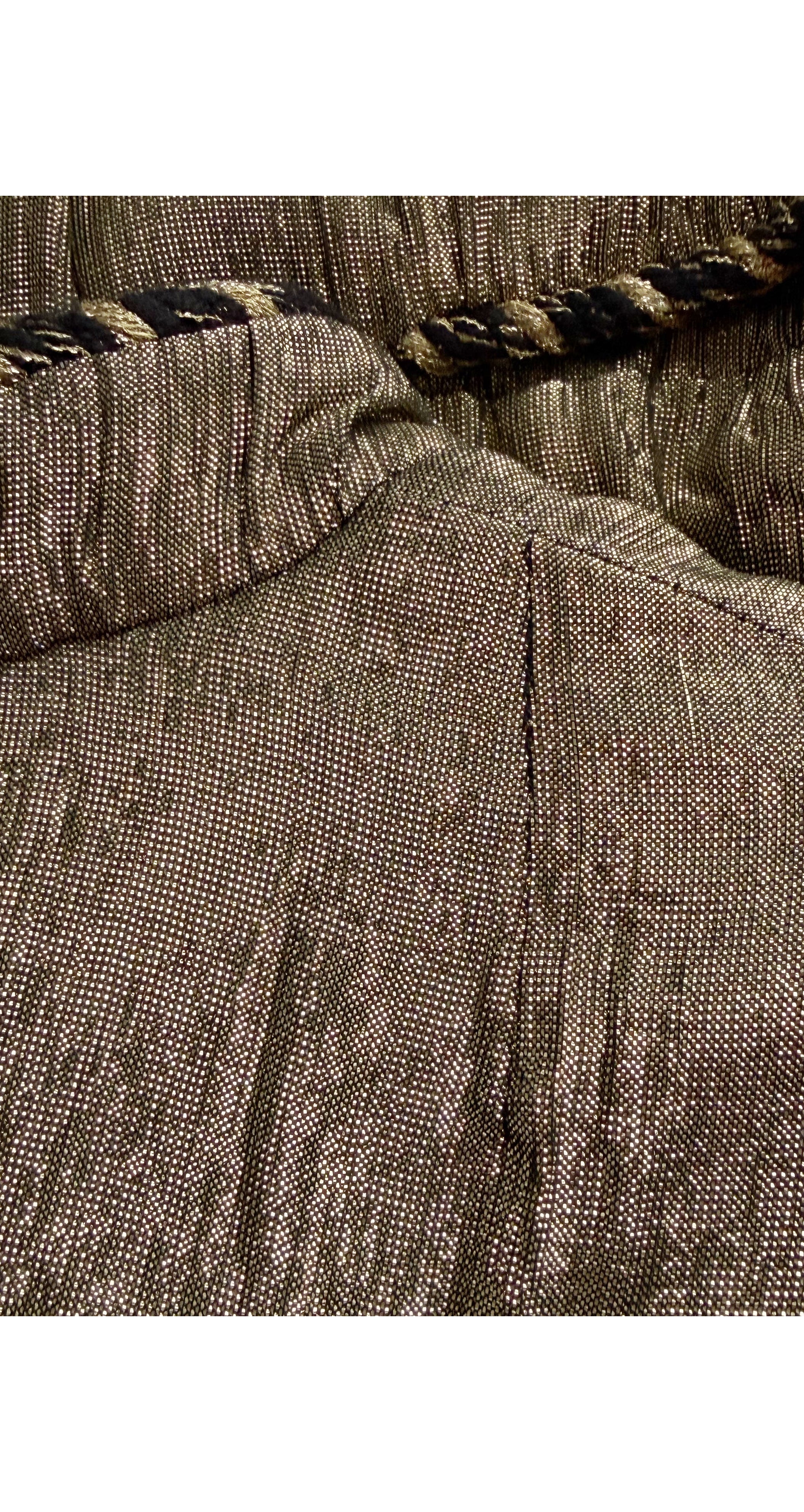 1979-80 F/W Gold Silk Lamé Braided Trim Jacket