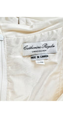 1990s Ivory Silk Taffeta Off-the-Shoulder Bustier Top