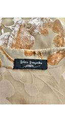 1998 S/S Leaf Design Burnout Velvet Dress