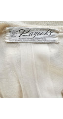 1950s Iridescent Sequin Cream Cashmere Cardigan