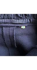 1960s Navy Double-Knit Wool Yarn Trim Coat