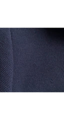 1960s Navy Double-Knit Wool Yarn Trim Coat