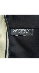 1980s Black & Cream Knit Swing Sweater Coat