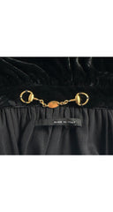 label photo of 2012 Gucci black velvet tassel blouse 