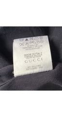 label photo of 2012 Gucci black velvet tassel blouse 