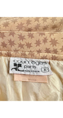 1979 S/S Star Print Beige Silk Knee-Length Skirt