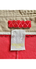 2000s Beige Linen Boat Neck Layered Jacket