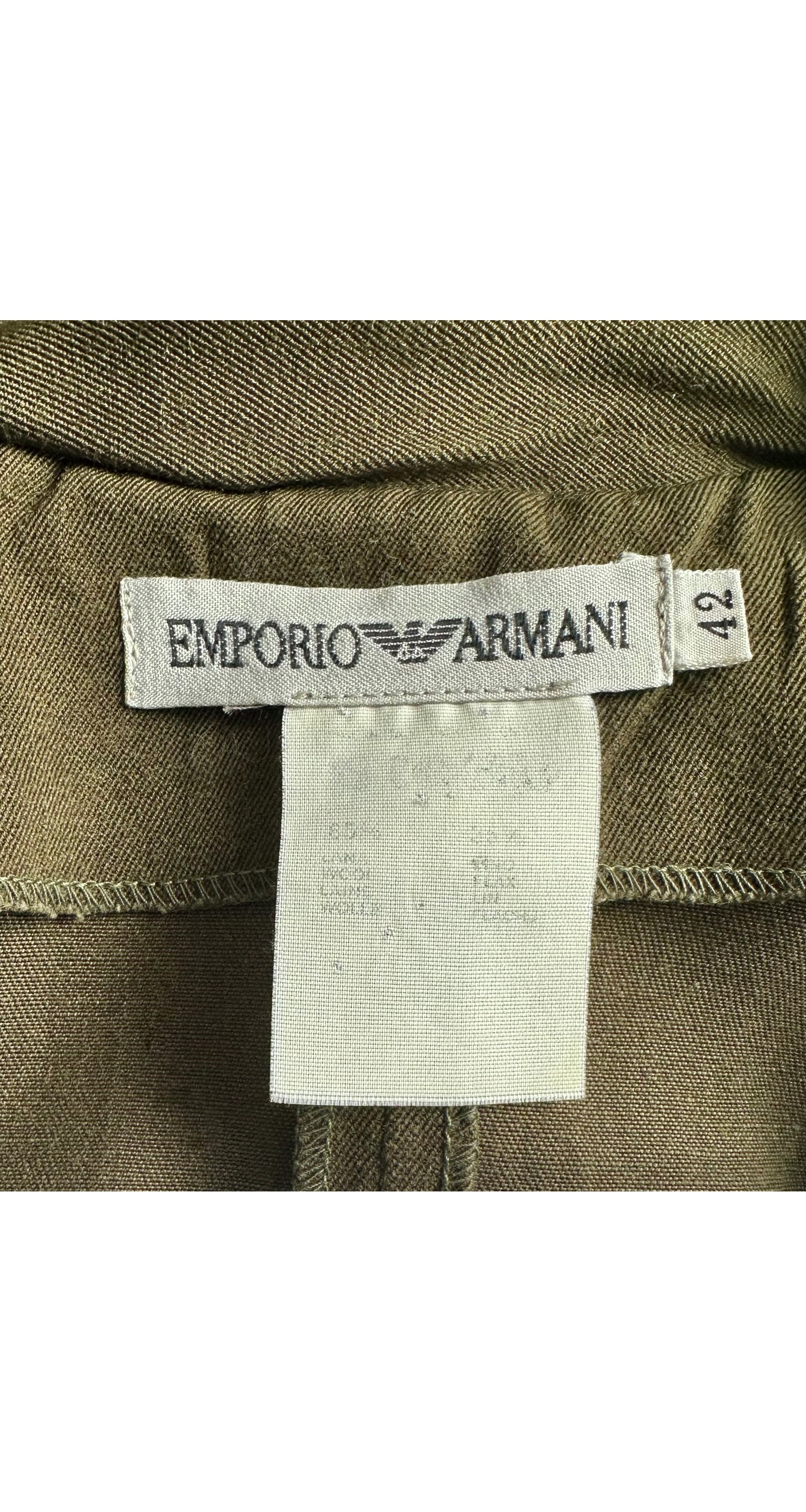1989-90 F/W Army Green Wool Double-Breasted Jumpsuit