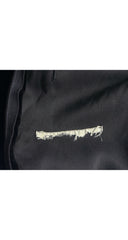 1960s Black Velvet Fur Trim Evening Dress