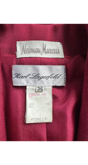 1992-93 F/W Burgundy Gabardine Pointed Lapel Blazer