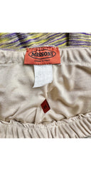 2000s Space Dyed Purple & Yellow Viscose Knit Pants