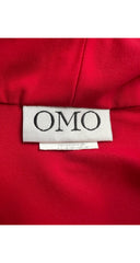 1990s Red Jersey Handkerchief Hem Convertible Dress