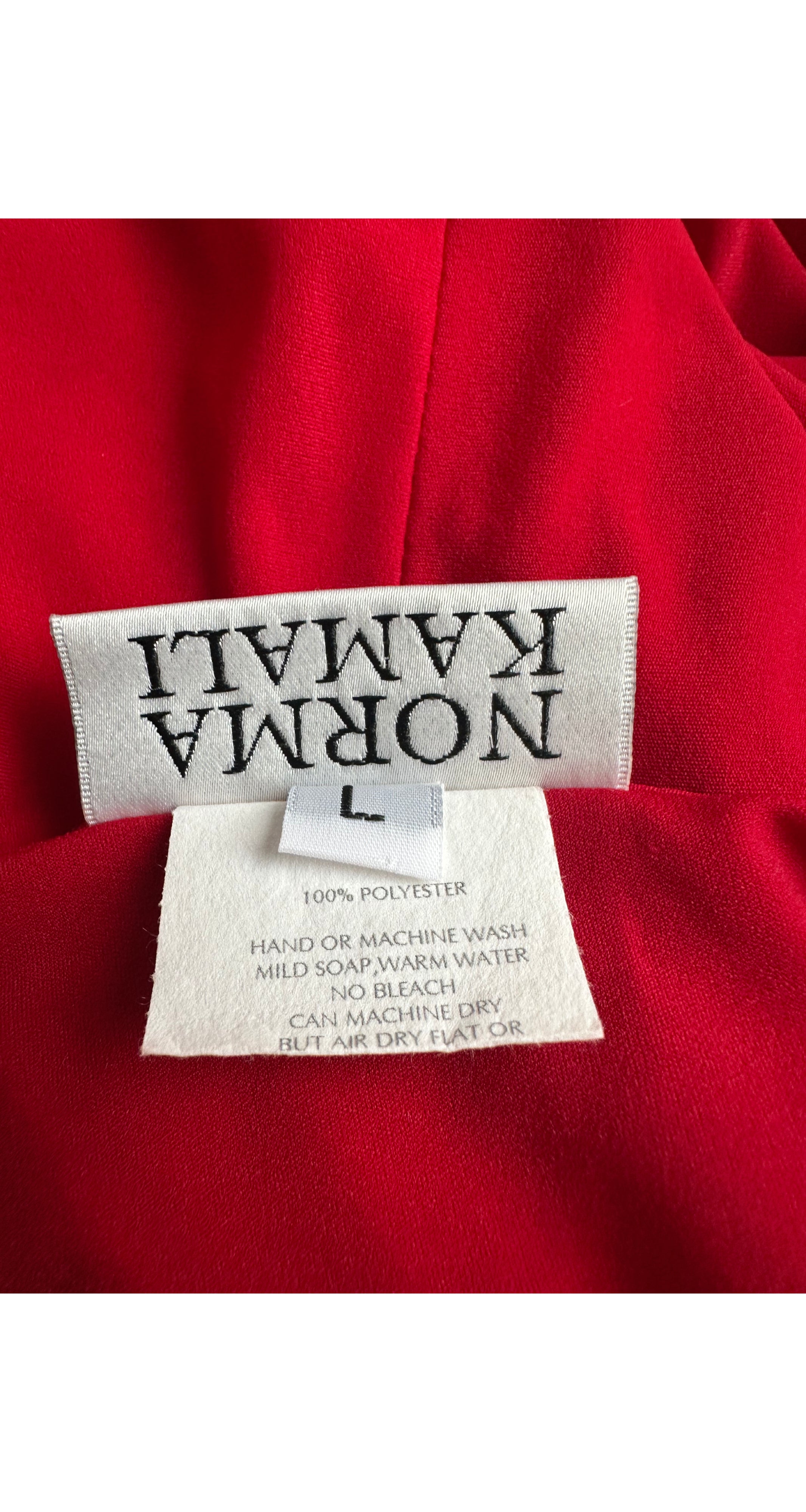 1990s Red Jersey Handkerchief Hem Convertible Dress