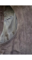 1970s Horsebit Gray Suede Snap-Up Vest