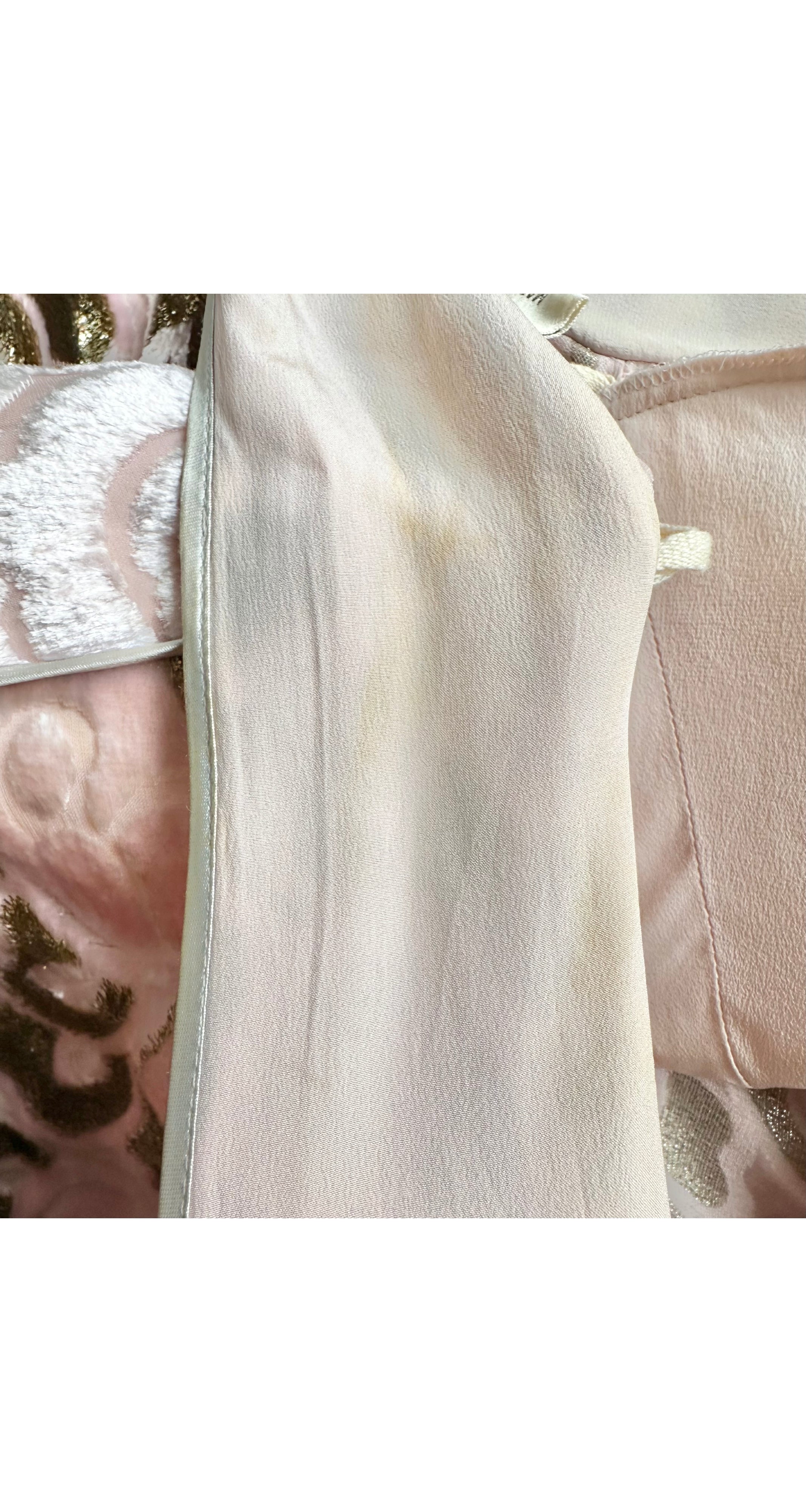 1980s Floral Lurex Burnout Velvet Batwing Jacket