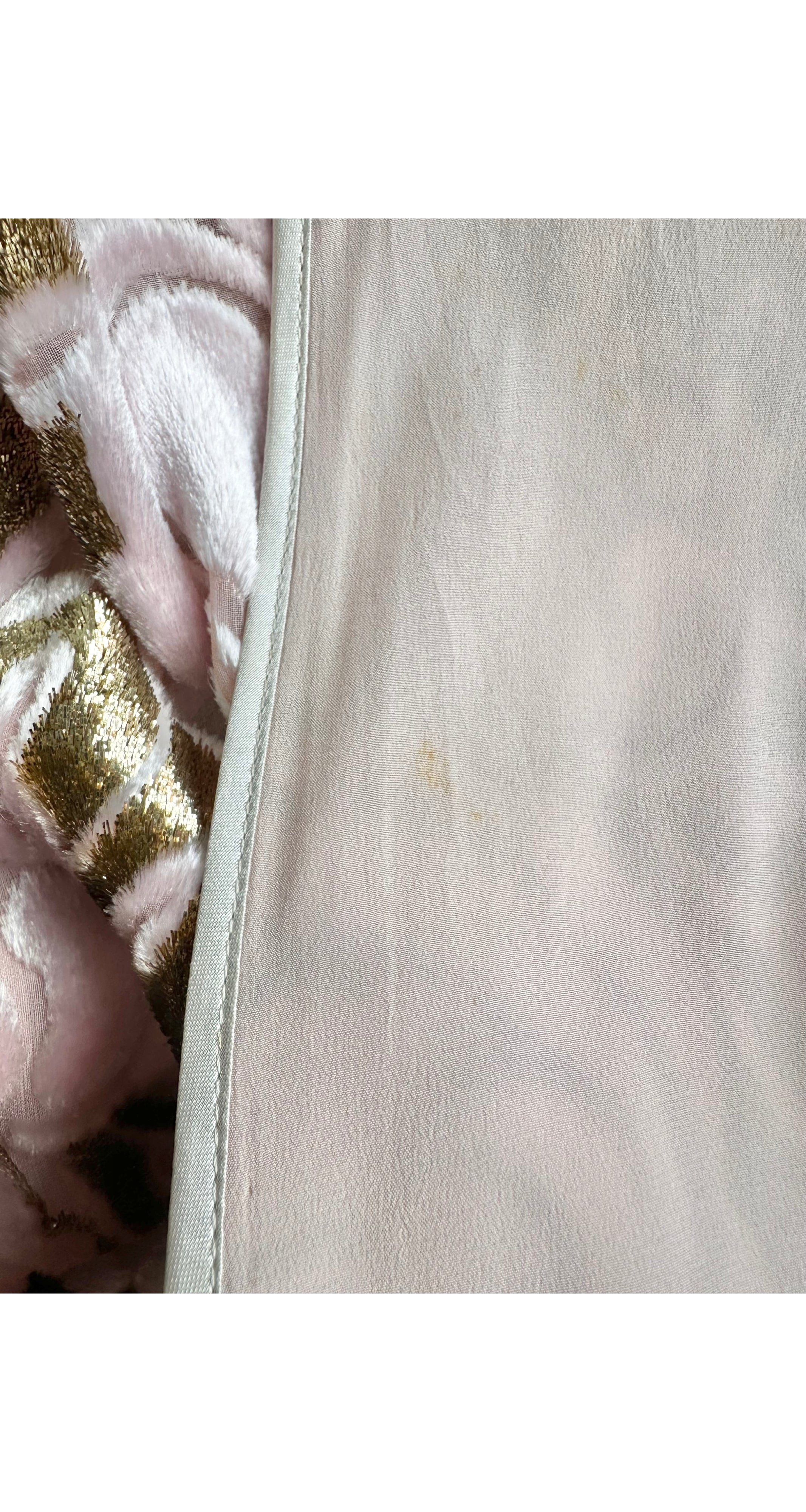 1980s Floral Lurex Burnout Velvet Batwing Jacket