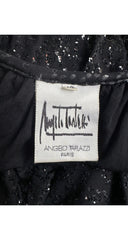 1985-86 F/W Black Glitter Jersey Convertible Evening Dress