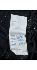 1985-86 F/W Black Glitter Jersey Convertible Evening Dress