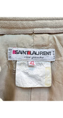 1988-89 F/W Taupe Wool Faux Wrap Skirt