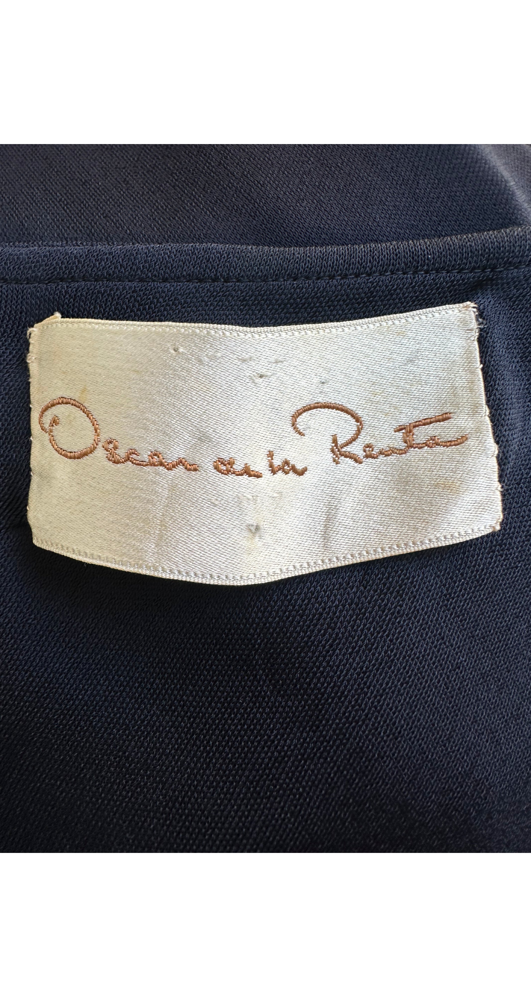 1975-76 F/W Black Jersey One-Shoulder Grecian Gown