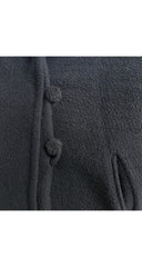 1990-91 F/W Black Angora & Cashmere Swing Scarf Coat