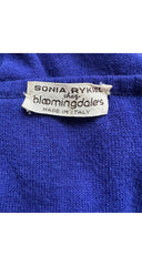 1982 S/S Indigo Wool Knit Ruffle Collar Dress