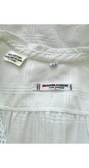 1977 S/S Ad Campaign White Eyelet Cotton Peasant Blouse
