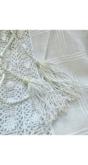 1977 S/S Ad Campaign White Eyelet Cotton Peasant Blouse