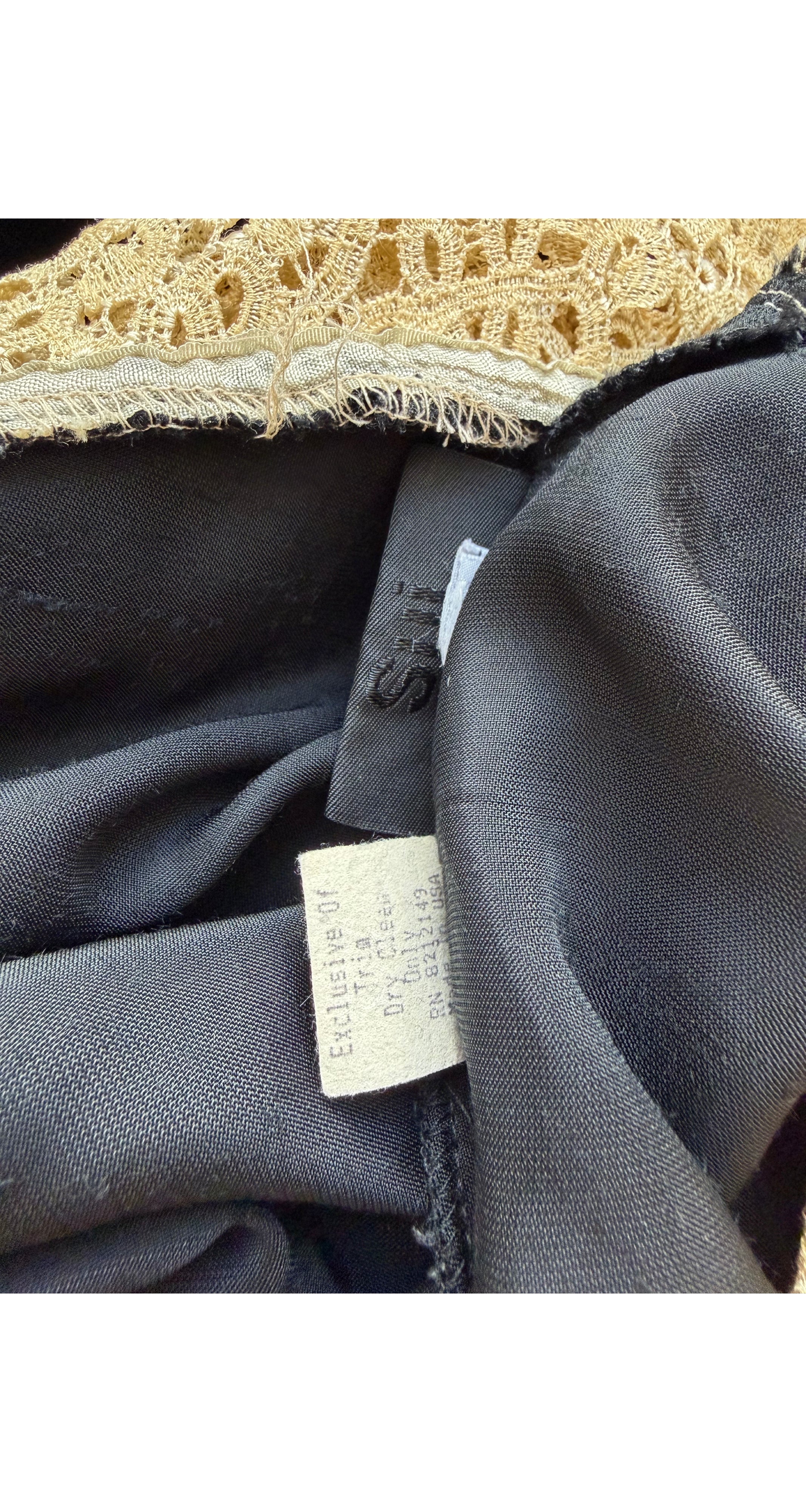1993-94 F/W Lace & Rayon Velvet Bishop Sleeve Dress