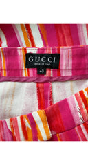 1996 S/S Pink & Orange Brushstroke Print Cotton Pants