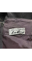 1980s Horsebit Black Wool Gabardine Pleated Skirt