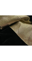 1981-82 F/W Gold Lamé Collar Black Velvet Dress