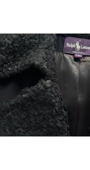 1993-94 F/W Astrakhan Black Wool Military Coat