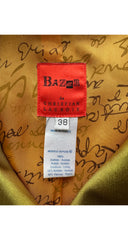 1990s Chartreuse Faille Belted Moto Jacket