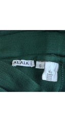 1986 S/S Green Knit Snap-Up Pencil Skirt