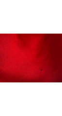 1980s Abstract Soutache Trim Red Silk Satin Bustier Gown