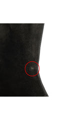 1960s Gold Button Black Suede Go-Go Boots