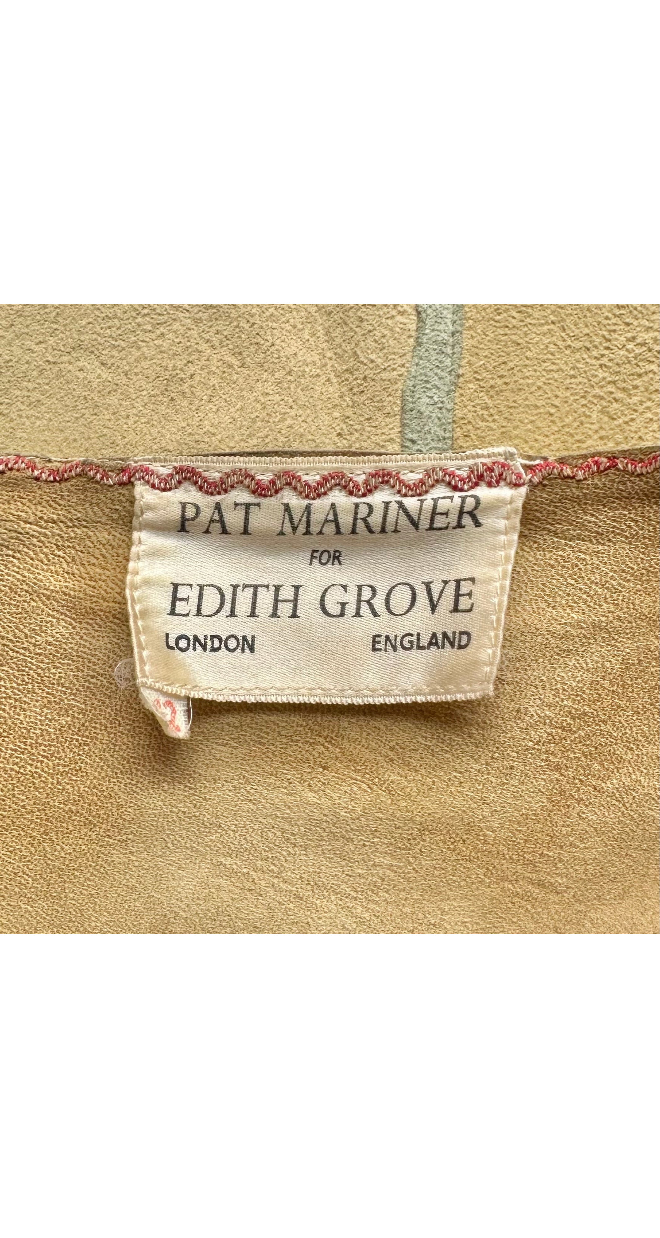 1970s Floral Appliqué Tan Suede Lace-Up Vest