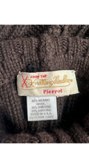 2001-02 F/W Brown Merino Wool Cable Knit Turtleneck Maxi Dress