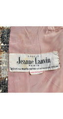 1966-67 F/W Checkered Gray Wool Bouclé Skirt Suit