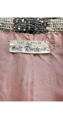 1966-67 F/W Checkered Gray Wool Bouclé Skirt Suit