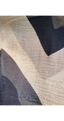 2000 A/W Chevron Silk Chiffon Cowl Neck Blouse