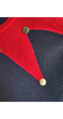 1991-92 F/W Black & Red Wool Knit Jester Dress