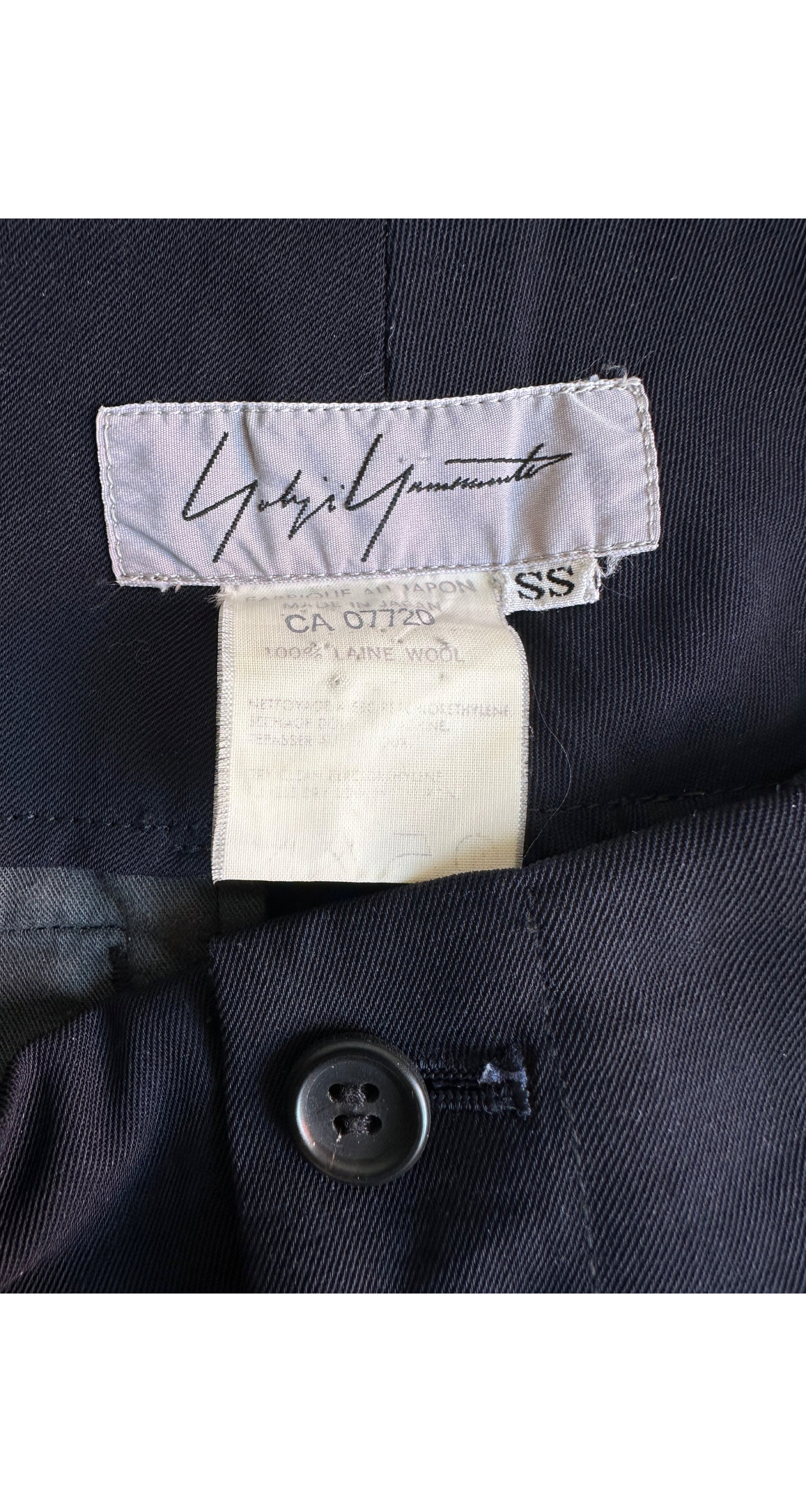 2000 F/W Wool Gabardine Straight-Leg Trousers