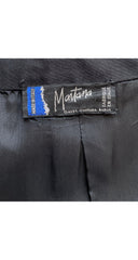 1990s Black Cotton Structured Blazer Jacket