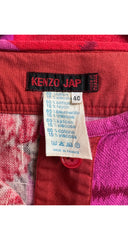 1976-77 A/W Pink & Red Floral Cotton Blouson Dress