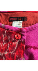 1976-77 A/W Pink & Red Floral Cotton Blouson Dress