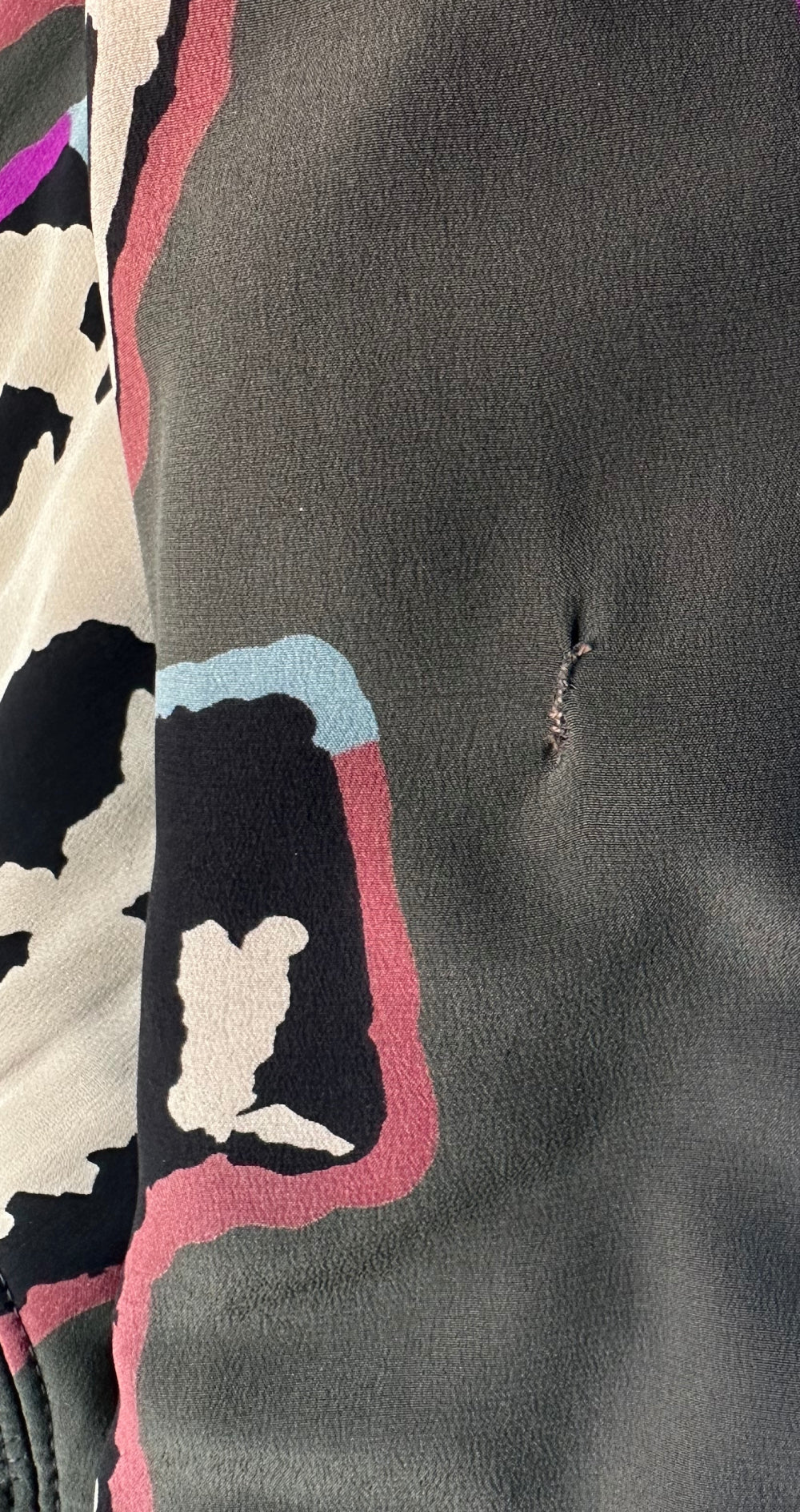 1992-93 F/W Dog Pop Art Print Silk Swing Coat